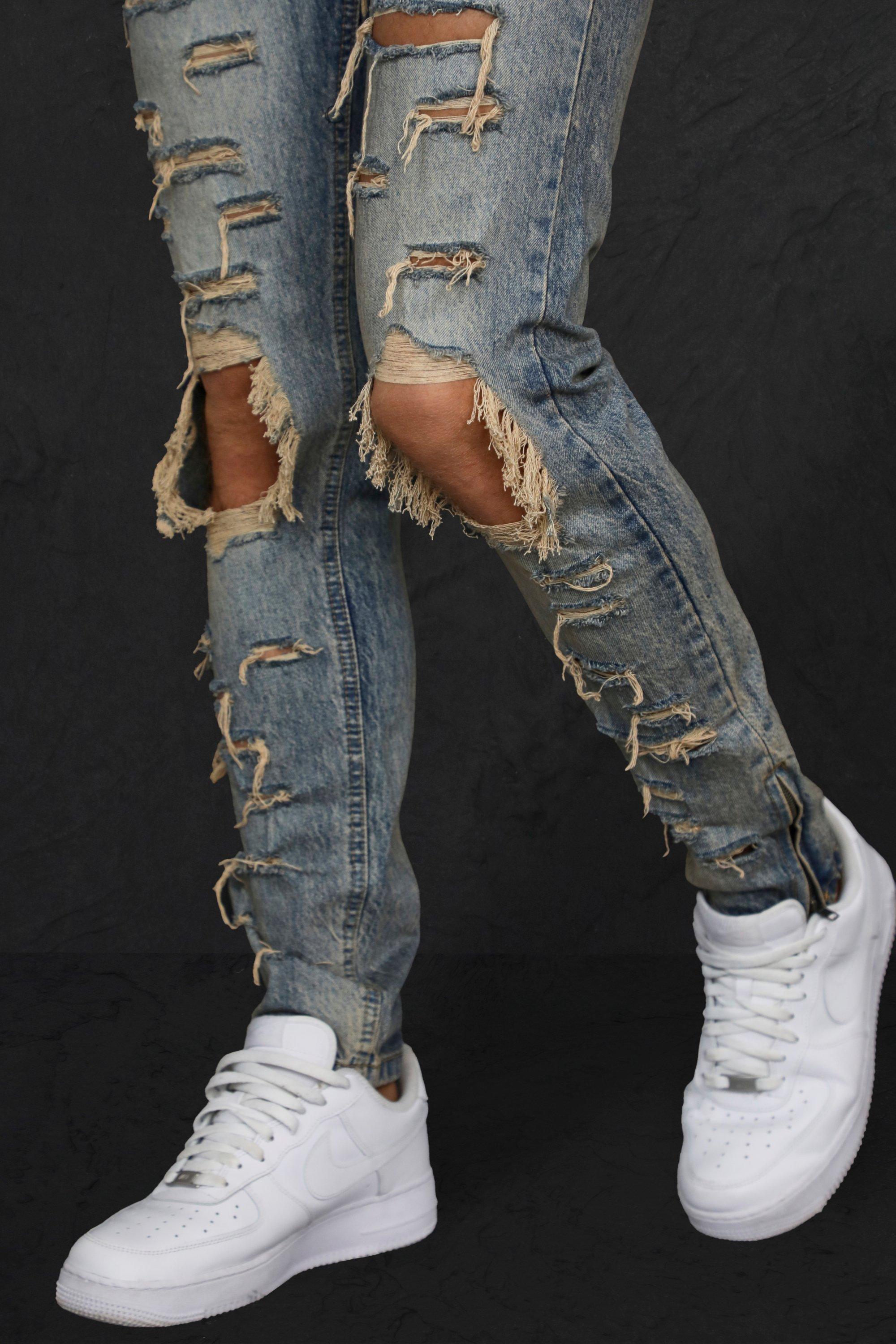 All store ripped jeans